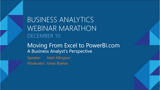 moving from Excel to Power BI