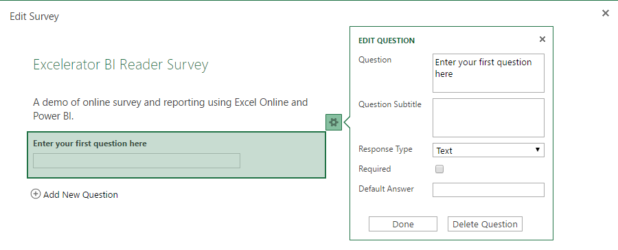 How to create an online survey with Excel?