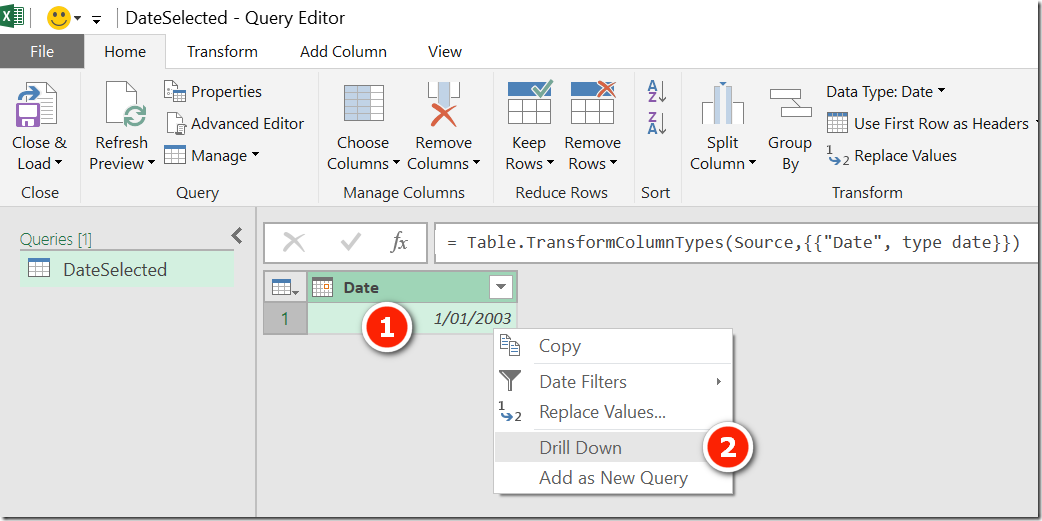 queries in excel 2016