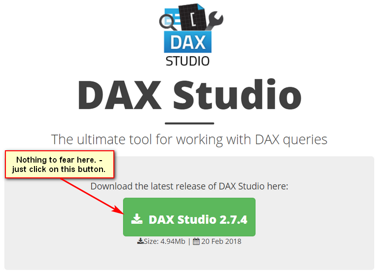 Download DAX studio Button Screenshot