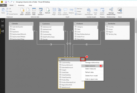 Column Sub Folders are better for grouping measures in Power BI